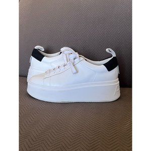 ASH White Leather Platform Sneakers Sz 38/8